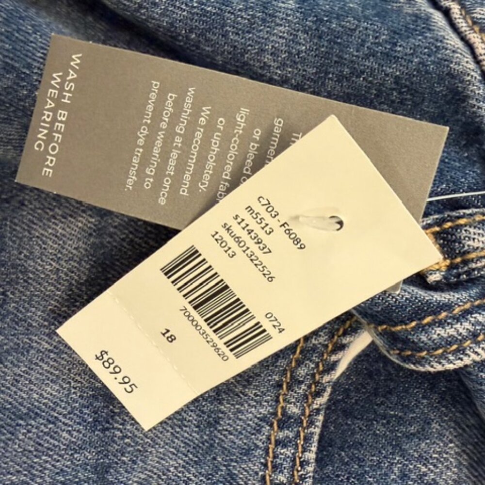 New With Tags Womens Lane Bryant Jeans Size 18 Mid Rise Boyfriend Casual Preppy - Picture 7 of 9
